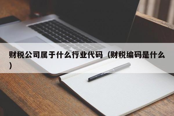 财税公司属于什么行业代码（财税编码是什么）