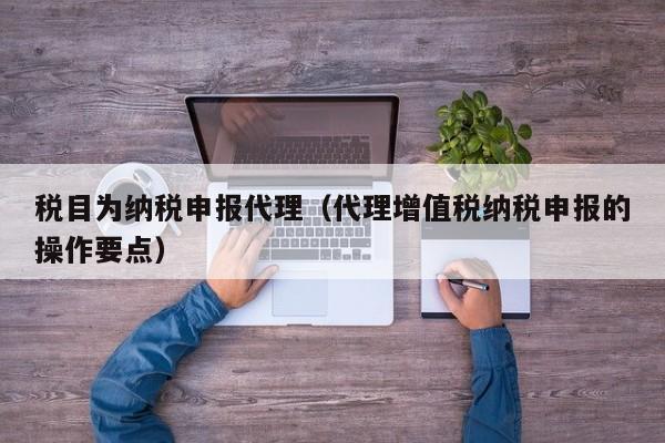 税目为纳税申报代理（代理增值税纳税申报的操作要点）