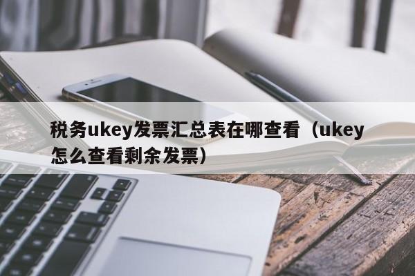 税务ukey发票汇总表在哪查看（ukey怎么查看剩余发票）