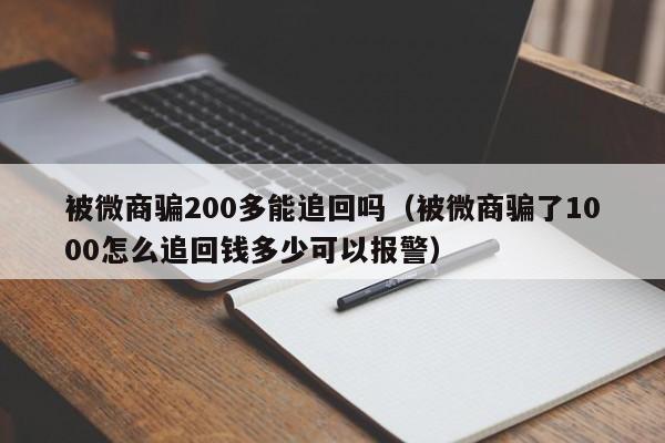 被微商骗200多能追回吗（被微商骗了1000怎么追回钱多少可以报警）