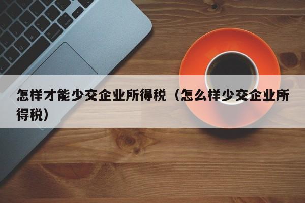 怎样才能少交企业所得税（怎么样少交企业所得税）