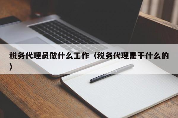 税务代理员做什么工作（税务代理是干什么的）