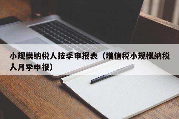 小规模纳税人按季申报表（增值税小规模纳税人月季申报）