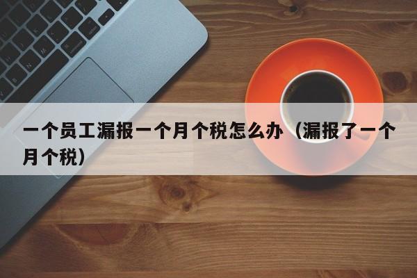 一个员工漏报一个月个税怎么办（漏报了一个月个税）