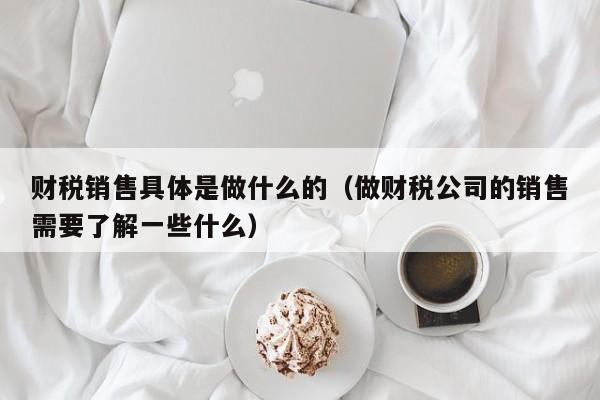 财税销售具体是做什么的（做财税公司的销售需要了解一些什么）