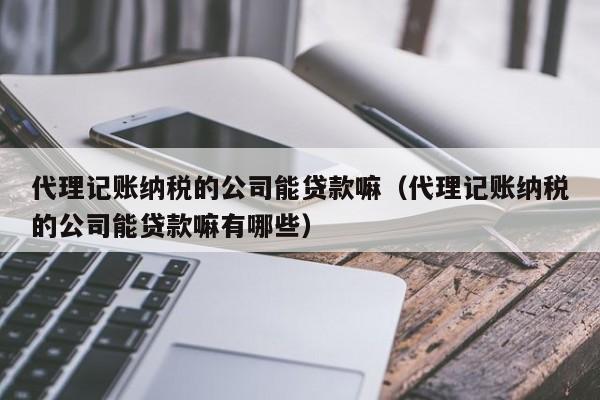 代理记账纳税的公司能贷款嘛（代理记账纳税的公司能贷款嘛有哪些）