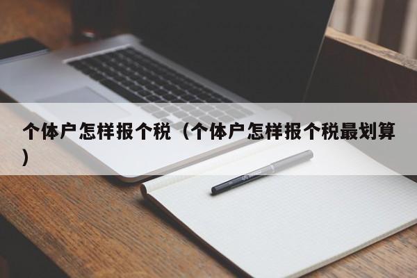 个体户怎样报个税（个体户怎样报个税最划算）