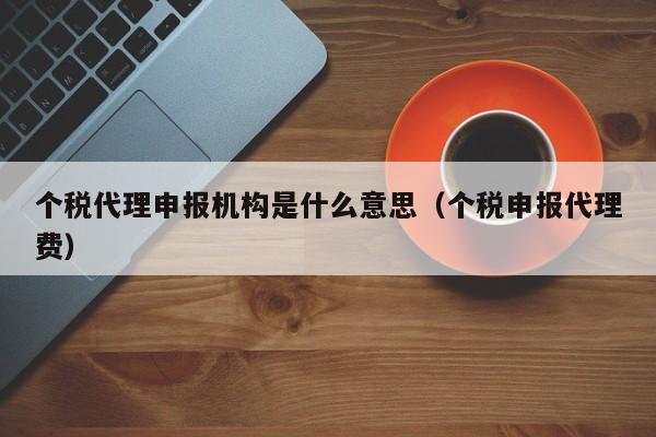 个税代理申报机构是什么意思（个税申报代理费）