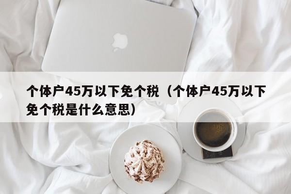 个体户45万以下免个税（个体户45万以下免个税是什么意思）