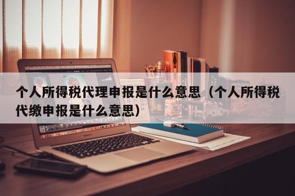 个人所得税代理申报是什么意思（个人所得税代缴申报是什么意思）