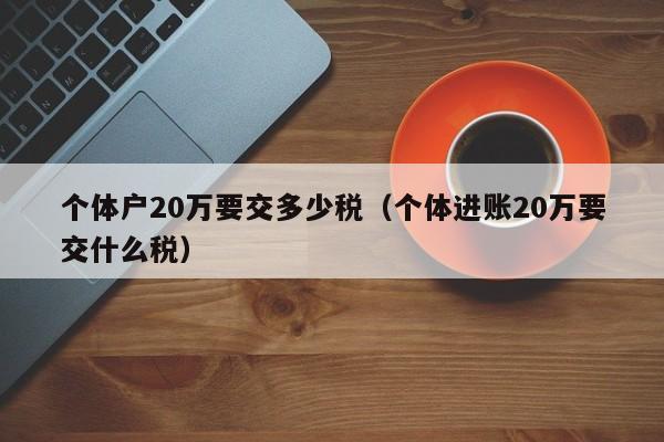 个体户20万要交多少税（个体进账20万要交什么税）