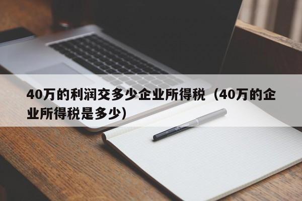 40万的利润交多少企业所得税（40万的企业所得税是多少）