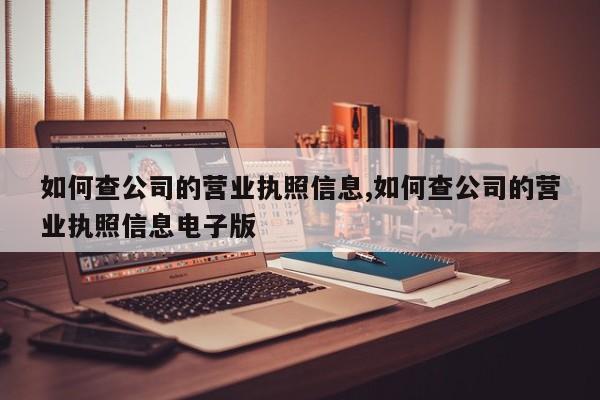 如何查公司的营业执照信息,如何查公司的营业执照信息电子版